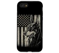 Patriotic Doberman Pinsch Dog AMERICAN FLAG 4th Of July Case for iPhone SE (2020) / 7/8