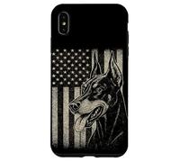 Patriotic Doberman Pinsch Dog AMERICAN FLAG 4th Of July Case for iPhone XS Max