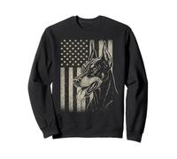 Patriotic Doberman Pinsch Dog AMERICAN FLAG 4th Of July Sweatshirt
