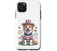 Patriotic Dog Uncle Sam Hat Fourth of July Case for iPhone 11 Pro Max