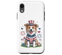 Patriotic Dog Uncle Sam Hat Fourth of July Case for iPhone XR