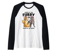 Patriotic Dogs 4th of July American Canine Pride Raglan Baseball Tee