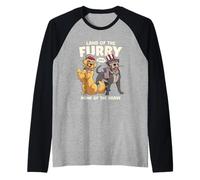 Patriotic Dogs Independence Day Celebration Raglan Baseball Tee