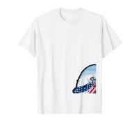 Patriotic Dragonfly with USA Flag Wings T-Shirt