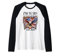 Patriotic Eagle 250 Years Fireworks Better Funny 1776 2026 Raglan Baseball Tee