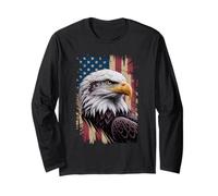 Patriotic Eagle American Flag USA Pride Vintage Distressed Long Sleeve T-Shirt