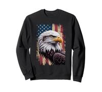 Patriotic Eagle American Flag USA Pride Vintage Distressed Sweatshirt