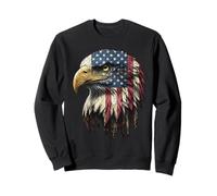 Patriotic Eagle American Flag USA Pride Vintage Distressed Sweatshirt