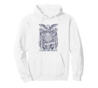 Patriotic Eagle Crest Shield Vintage Heraldry USA Pullover Hoodie