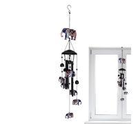 Patriotic Eagle & Elephant Metal Wind Chime | Vintage Iron Art Aluminum Wind Chime With Small Bells | Garden Porch Patio Outdoor Hanging Decor For Yard Home Indoor Outdoor Decoration