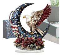 Patriotic Eagle Figurine | Patriotic Bald Eagle Sculpture,2D Acrylic Exquisite Handmade Centerpiece For Living Room Hotel Café