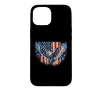 Patriotic Eagle Flag Grunge Electric Design Case for iPhone 15