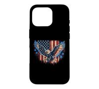 Patriotic Eagle Flag Grunge Electric Design Case for iPhone 16 Pro