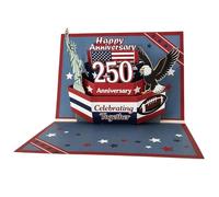 Patriotic Eagle Greeting Note Writing Without Smudging Soldiers Retired Commemorative Cards Multi Purpose 250th Anniversary Card for 4th of July Celebrations