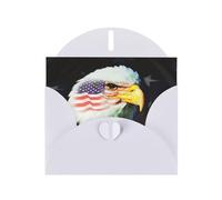 Patriotic Eagle Greetings Single Cards With Envelopes,Greeting Cards Thinking Of You, Encouragement Cards