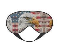 Patriotic Eagle Print Soft Eye Mask - Comfortable Sleep, Elastic Nighttime Shade, Eye Covers for Travel, Meditation