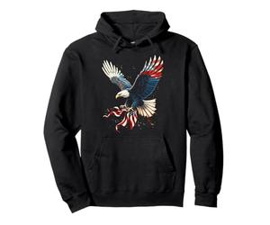 Patriotic Eagle Pullover Hoodie