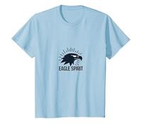 Patriotic Eagle Spirit American Pride Mens Graphic T-Shirt, Kids, Baby Blue, 4 Years