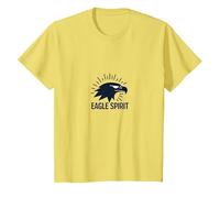 Patriotic Eagle Spirit American Pride Mens Graphic T-Shirt, Kids, Lemon, 8 Years