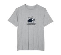 Patriotic Eagle Spirit American Pride Mens Graphic T-Shirt, Men's Big and Tall, Heather Grey, 4X Tall