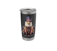 Patriotic Eagle Uncle Sam Sparkler Top Hat July 4th Stainless Steel Insulated Tumbler