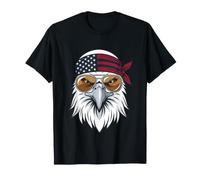 Patriotic Eagle USA Flag Aviator Sunglasses Graphic T-Shirt