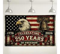 Patriotic Eagle Wall Backdrop, Vintage America Flag Design, Rustic Red White Blue Decor, Independence Day Party Photography Background 71x43 Inch