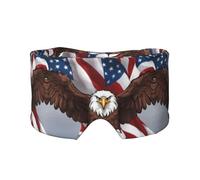 Patriotic Eagle with American Flag Print Soft Eye and Ear Muffs for Adults Sleeping Protection Cover for Travel Nap Relief
