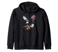 Patriotic Eagle Zip Hoodie
