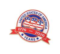 Patriotic Eagled 25th Anniversary Independence Day Commemorative Lapel Pin Patriotic Lapel Badge for Clothes Armed Memorial Pin, Einheitsgröße, As described