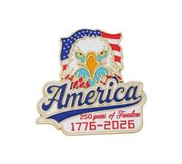Patriotic Eagled Pin for 25th Anniversary Independence Day Commemoration Patriotic Lapel Badge for Clothing Americans Flag Pin