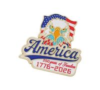 Patriotic Eagled Pin for 25th Anniversary Independence Day Commemoration Patriotic Lapel Badge for Clothing Americans Flag Pin