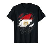 Patriotic Egypt Flag Torn Style National Pride T-Shirt