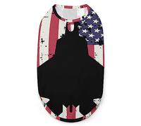 Patriotic F-22 Raptor Fighter Jet American Flag Doghirtsummer Pet T-Shirtsoftleeveless Tank Top Pet Clothes formall Puppy and Cats Small