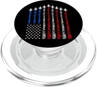 Patriotic Fighter Jet Flyover American Flag Smoke PopSockets PopGrip for MagSafe