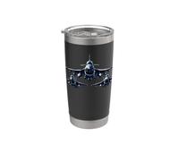 Patriotic Fighter Jet Formation Aviation Pilot Artwork Icon Stainless Steel Insulated Tumbler