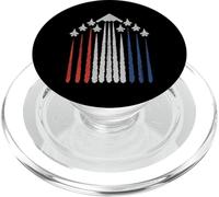 Patriotic Fighter Jets USA Flag Red White & Blue 4th of July PopSockets PopGrip for MagSafe