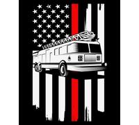 Patriotic Fire Truck Notebook - Perfect Gift for Firefighters and Firefighter Families; Firefighter notebook; firefighter wife gift; retired firefighter gift