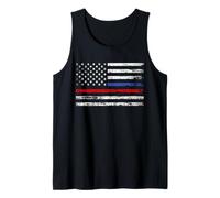 Patriotic Fireman Fire Department US Flag Rescue Firefighter Tank Top