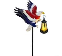 Patriotic for eagle Garden Stake 23cm Metal Yard Art Patriotic