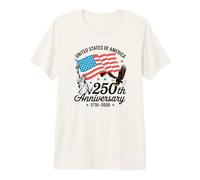 Patriotic Fourth of July 1776 Anniversary Eagle Premium T-Shirt