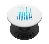 Patriotic Fourth Of July American Flag Fish Fisher Fisherman PopSockets Adhesive PopGrip