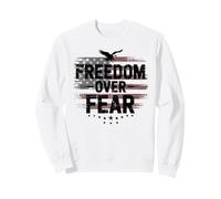 Patriotic FREEDOM OVER FEAR No Kings in America Resist Eagle Sweatshirt