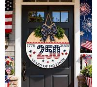 Patriotic Front Door Hanging for Independence Day Celebration Festive Welcome Sign with Design 31