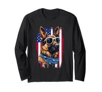 Patriotic German Shepherd American Flag 4th Of July Long Sleeve T-Shirt