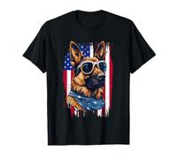 Patriotic German Shepherd American Flag 4th Of July T-Shirt