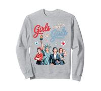 Patriotic Girl Will Be Girls Feminist 4th of July Equality Sweatshirt