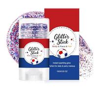 Patriotic Glitter | Long Lasting 15ml Sparkling American Flag 250th | Body Glitter 4th July | Theme Parties, Parades, Events and Celebrations, Hair Clavicle