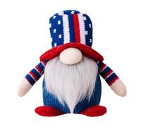 Patriotic Gnome Light-Up Doll 19cm - 4th of July LED Gnome Decoration, Independence Day Tabletop Ornament, Festival Gift for Home Office Party