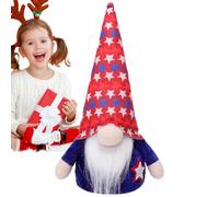 Patriotic Gnome Plush - Faceless Doll | 28 Cm Handmade For Faceless Doll - Rustic Swedish Gnome Plush Decorations for Home Party, Patriotic Party Table, Stepped Plateau, Shelf,